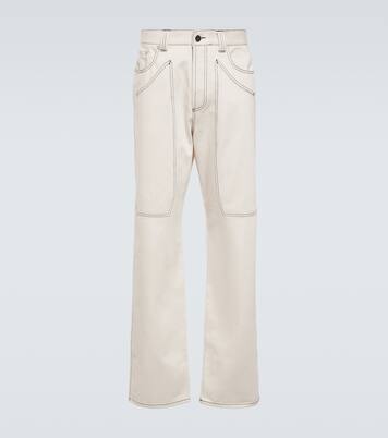 Paneled straight cotton pants | Winnie New York