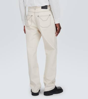 Paneled straight cotton pants | Winnie New York