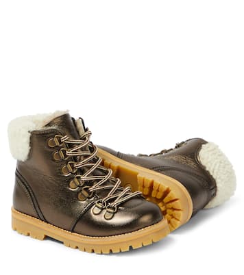 Shearling-lined leather boots | Petit Nord