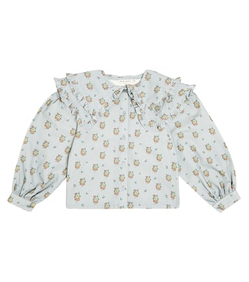 Jimena ruffled floral cotton top | The New Society