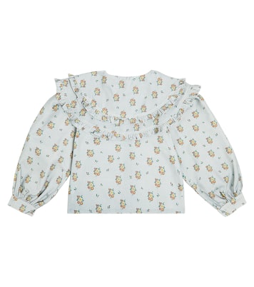 Jimena ruffled floral cotton top | The New Society