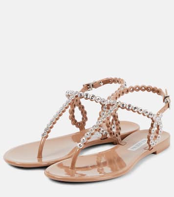 Almost Bare embellished PVC sandals | Aquazzura