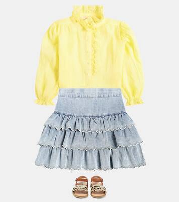 Embroidered linen shirt | Petite Amalie  