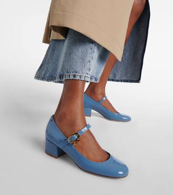 Escarpins Mary Ribbon en cuir verni | Gianvito Rossi