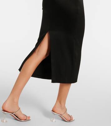 Robe midi en satin à cristaux | Alex Perry