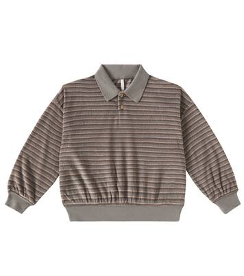 Striped cotton-blend polo sweater | Rylee + Cru
