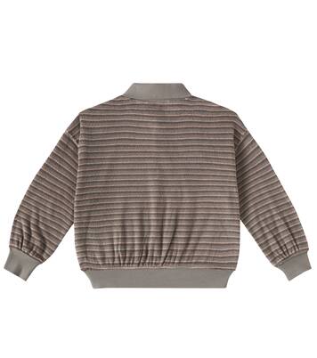Striped cotton-blend polo sweater | Rylee + Cru