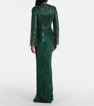 Abito lungo Anja con paillettes | Jenny Packham