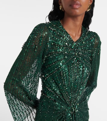 Abito lungo Anja con paillettes | Jenny Packham