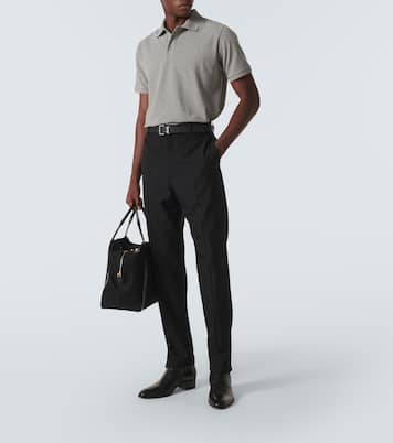 Cassandre cotton-blend piqué T-shirt | Saint Laurent