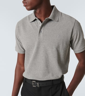 Cassandre cotton-blend piqué T-shirt | Saint Laurent