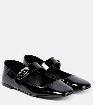 Mary-Jane-Ballerinas VLogo Locker aus Lackleder | Valentino Garavani