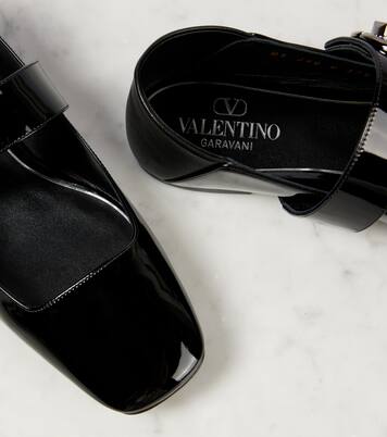 Mary-Jane-Ballerinas VLogo Locker aus Lackleder | Valentino Garavani