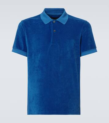 Cotton-blend terry polo shirt | Tom Ford