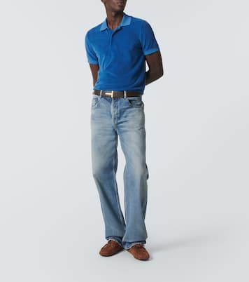 Cotton-blend terry polo shirt | Tom Ford