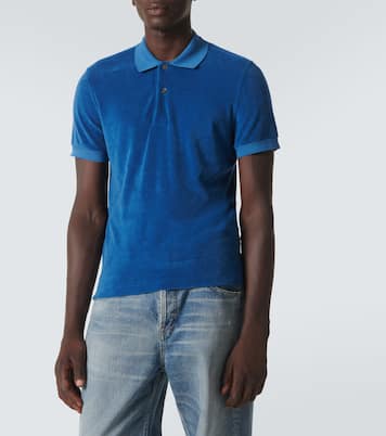 Cotton-blend terry polo shirt | Tom Ford