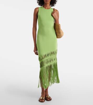 Robe longue Brookes à franges | Simkhai