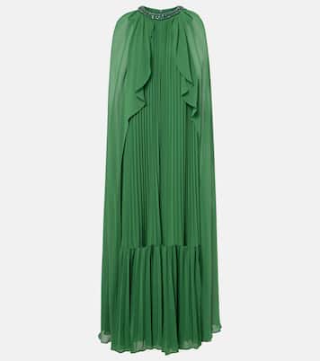 Caped chiffon gown | Self-Portrait