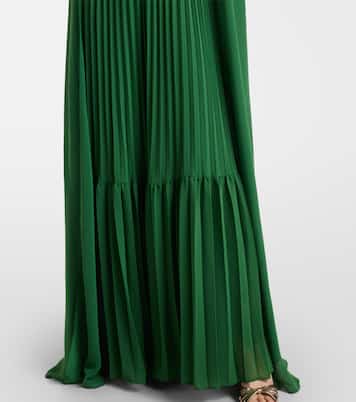 Caped chiffon gown | Self-Portrait