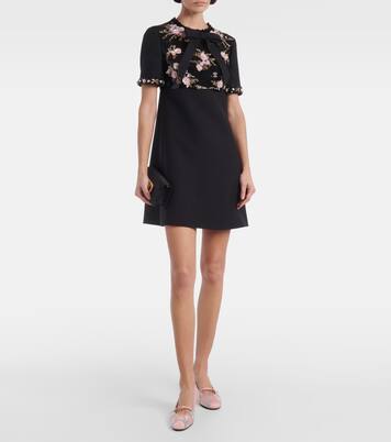 Crepe Couture embellished minidress | Valentino