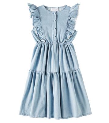 Bella ruffled tiered denim dress | C'era Una Volta