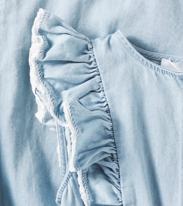 Bella ruffled tiered denim dress | C'era Una Volta