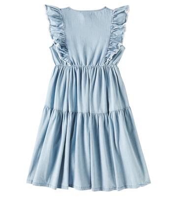 Bella ruffled tiered denim dress | C'era Una Volta