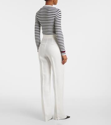 Weite High-Rise-Hose Aversa aus Leinen | Max Mara