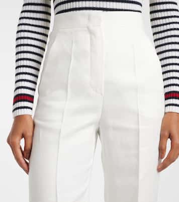 Weite High-Rise-Hose Aversa aus Leinen | Max Mara