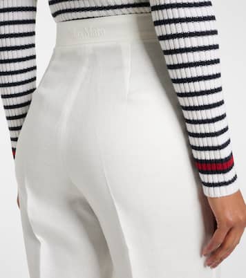 Weite High-Rise-Hose Aversa aus Leinen | Max Mara