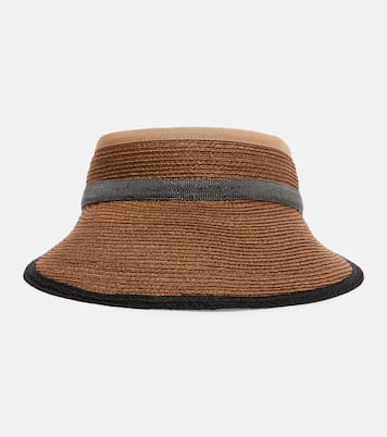 Monili hemp and cotton-blend visor | Brunello Cucinelli
