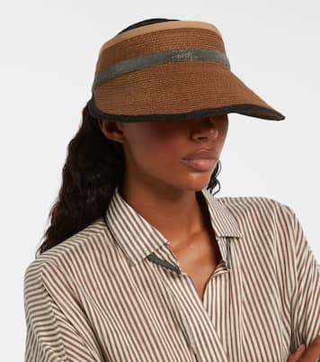 Monili hemp and cotton-blend visor | Brunello Cucinelli