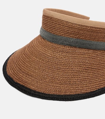 Monili hemp and cotton-blend visor | Brunello Cucinelli