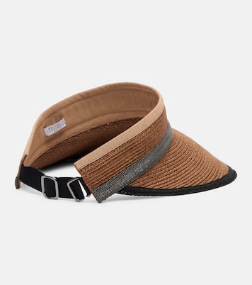 Monili hemp and cotton-blend visor | Brunello Cucinelli