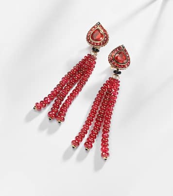 18kt gold earrings with opal, sapphire, onyx, and diamonds | Marina B