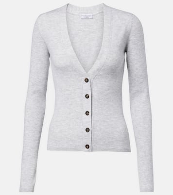 Ribbed-knit cardigan | Brunello Cucinelli