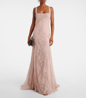 Elysia embellished lace gown | Costarellos