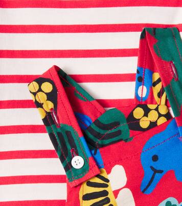 Baby cotton T-shirt and overalls set | Fábula