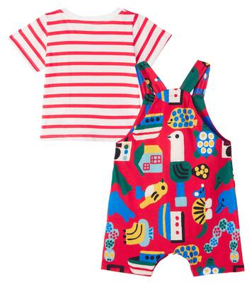 Baby cotton T-shirt and overalls set | Fábula