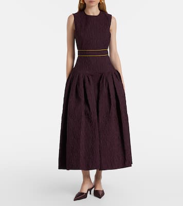 Aya smocked cloque midi dress | Roksanda