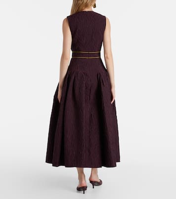 Aya smocked cloque midi dress | Roksanda