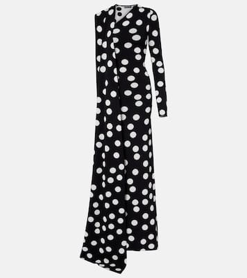 Polka-dot scarf-detail gown | David Koma