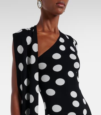 Polka-dot scarf-detail gown | David Koma