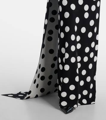 Polka-dot scarf-detail gown | David Koma