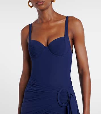 Draped asymmetric jersey minidress | Balenciaga