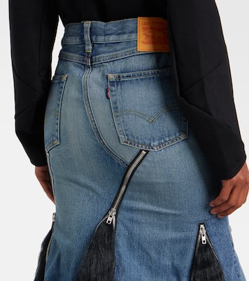 Jupe longue à taille basse en jean | Junya Watanabe