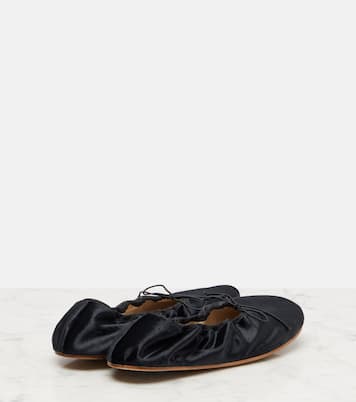 Round velvet ballet flats | The Row
