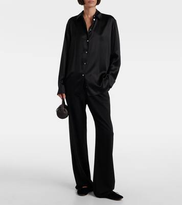 Round velvet ballet flats | The Row