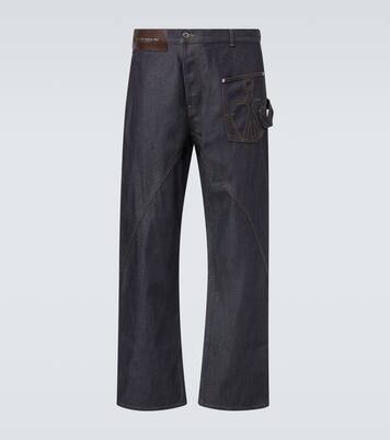 Jean ample Twisted brodé en coton | JW Anderson