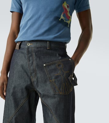 Jean ample Twisted brodé en coton | JW Anderson